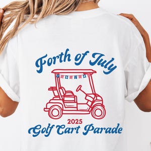 Fourth of July Golf Cart Parade T-shirt, Independence Day parade, Golfcar 4 juli T-shirt uniseks T-shirt