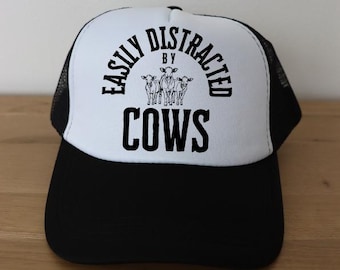 Easily Distracted By Cows Trucker Hat