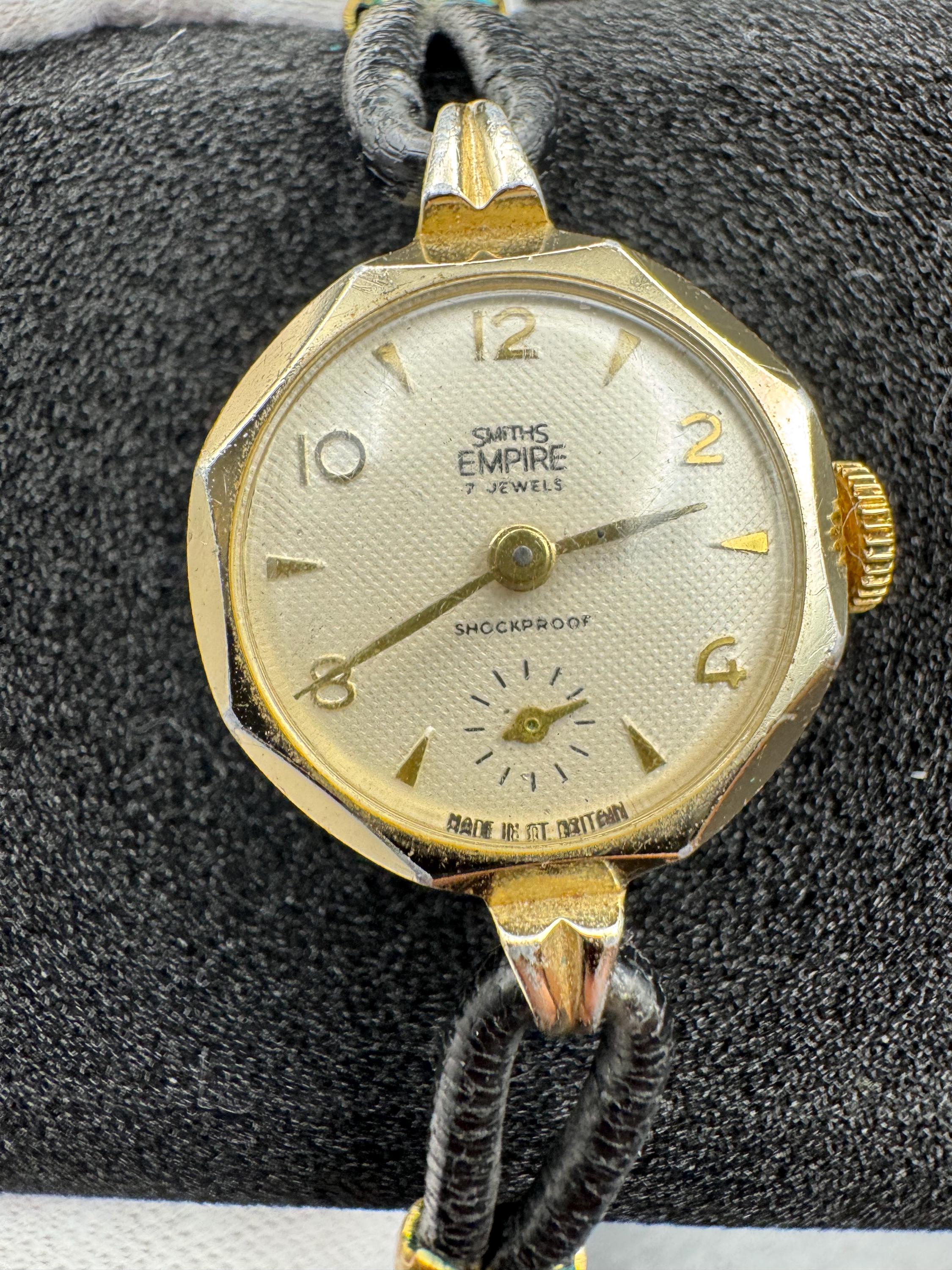 Smiths Empire Smiths Wrist Watch Fob Watch In Gilt Metal Case