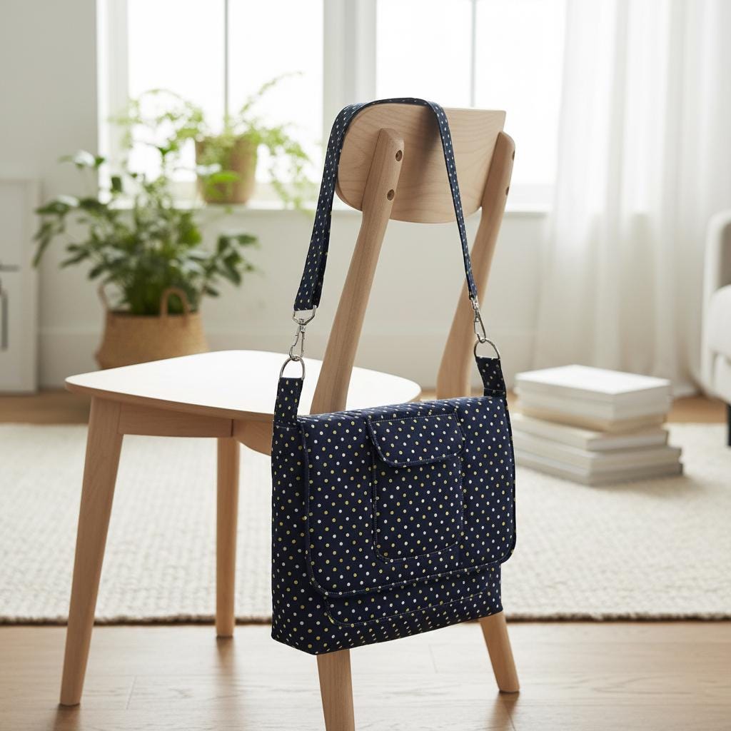 Quilted Satchel Crossbody Bag Sewing Pattern PDF | DIY Messenger Padded ...