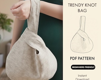 Reversible Knot Bag Sewing Pattern | Trendy Japanese Handbag (PDF)