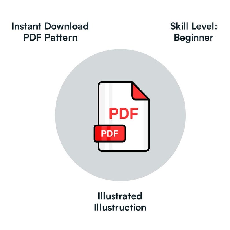 Peut inclure: Ic&ocirc;ne de mod&egrave;le PDF num&eacute;rique avec le mot "PDF" en rouge. L'ic&ocirc;ne est &agrave; l'int&eacute;rieur d'un cercle gris, avec le texte "T&eacute;l&eacute;chargement instantan&eacute; du mod&egrave;le PDF", "Niveau de comp&eacute;tence : D&eacute;butant" et "Illustration illustr&eacute;e" l'entourant.
