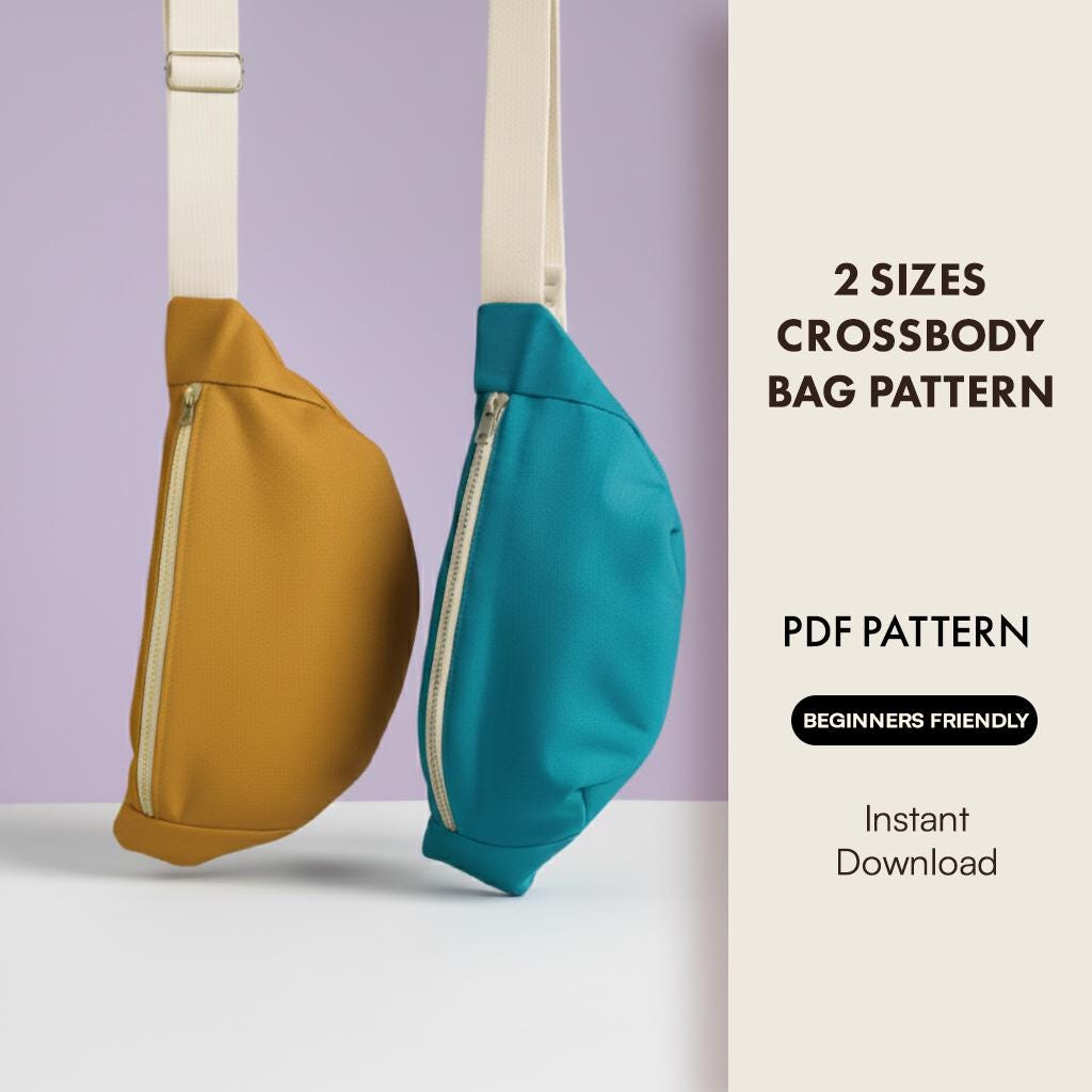 Sling Bag Sewing Pattern PDF | Crossbody Bag Pattern | 2 Sizes ...