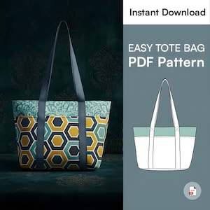 Ruffle Pocket Tote Bag Sewing Pattern | Beginner Friendly (PDF Pattern)