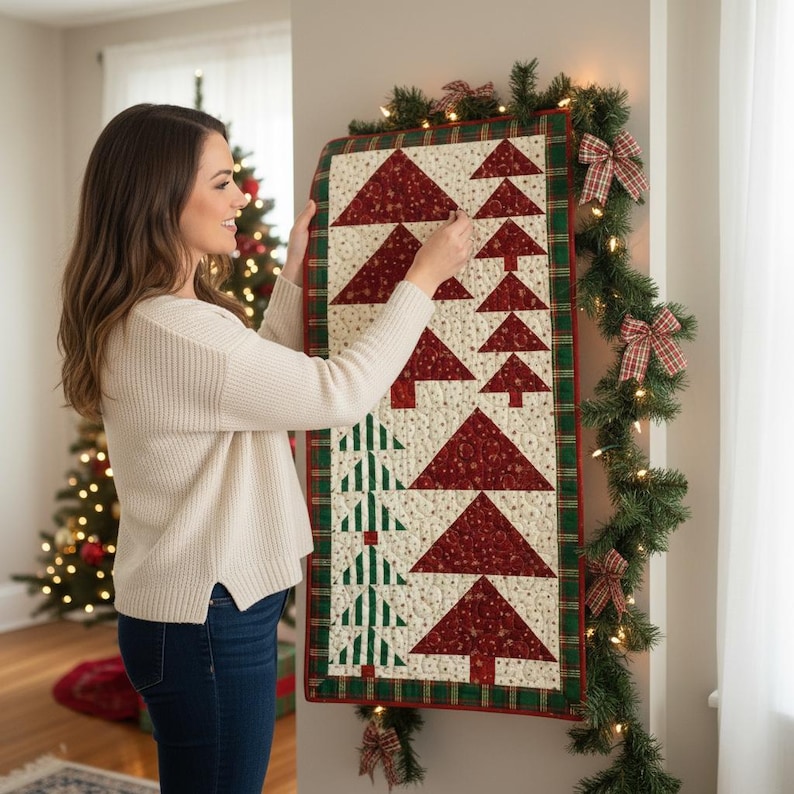 Christmas Tree Quilt Pattern, Scrappy Forest Wall Hanging (PDF Pattern ...