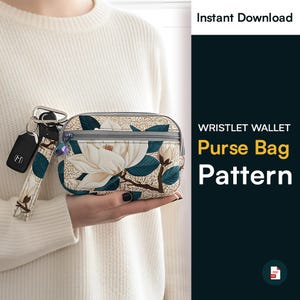 Wristlet Wallet Sewing Pattern, Beginner Friendly (PDF Pattern)