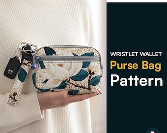 Wristlet Wallet Sewing Pattern, Beginner Friendly (PDF Pattern)