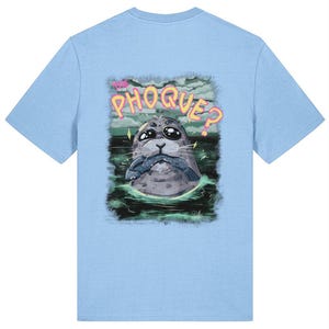 A Phoque? | Camiseta unissex de algodão orgânico com bordado frontal e estampa nas costas imagem 4
