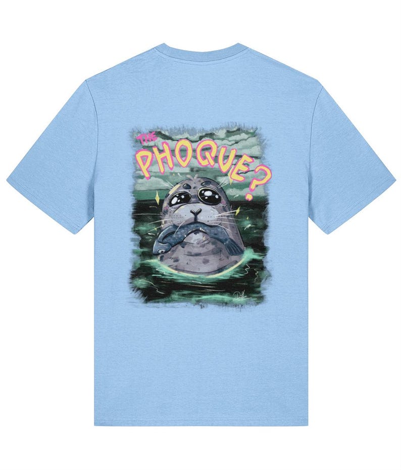 A Phoque? | Camiseta unissex de algodão orgânico com bordado frontal e estampa nas costas imagem 4