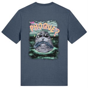 A Phoque? | Camiseta unissex de algodão orgânico com bordado frontal e estampa nas costas imagem 7