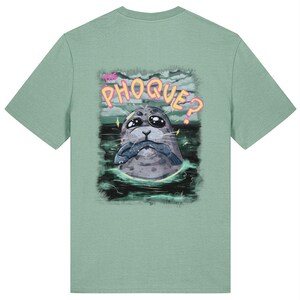 A Phoque? | Camiseta unissex de algodão orgânico com bordado frontal e estampa nas costas imagem 10