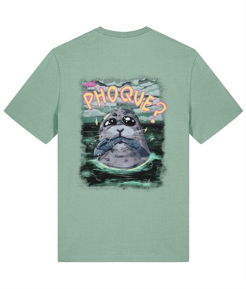 A Phoque? | Camiseta unissex de algodão orgânico com bordado frontal e estampa nas costas imagem 10