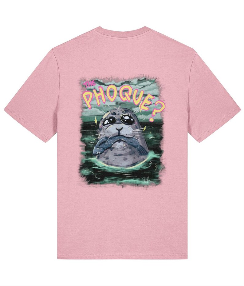 A Phoque? | Camiseta unissex de algodão orgânico com bordado frontal e estampa nas costas imagem 5