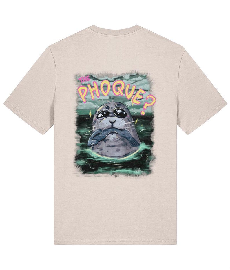 A Phoque? | Camiseta unissex de algodão orgânico com bordado frontal e estampa nas costas imagem 8