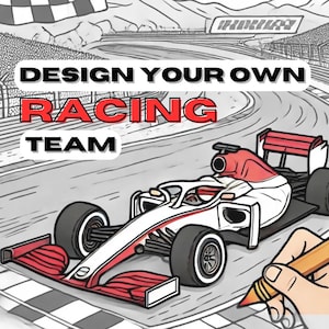 Design Your Own Racing Team! - Motorsport Colouring Pages