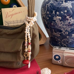 Custom Beaded Bag Charm | Initial Bag Charm | Customizable Length for Purses and Totes | Personalized Purse Charm