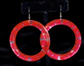 Pink Metallic Hoop Earrings