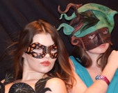 Hand made Leather Masks, Cobra Spiderman & Green Snake head