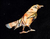 Metallic Art Graphics Egyptian Raven Pin