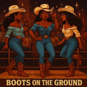 Boots On The Ground, Where Them Fans at , Black Cowgirls, Black Art, Black Line Dance, Country Line Dance