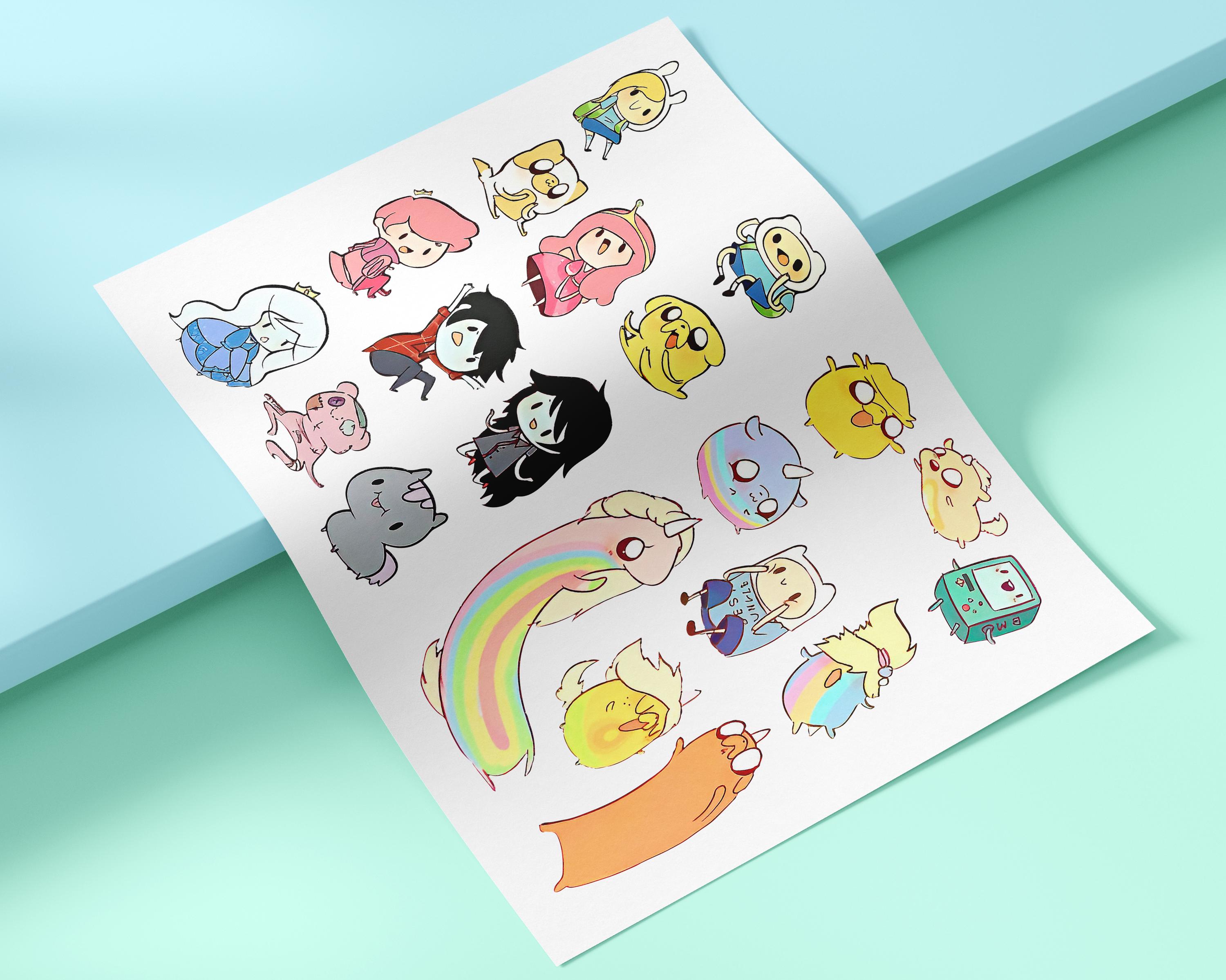 20 Mini Adventure Stickers Time; PNG & SVG Files for Cricut; Instant ...