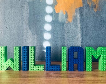Building Brick-Inspired Letters, Personalized Brick Name, Custom 3D Printed Name