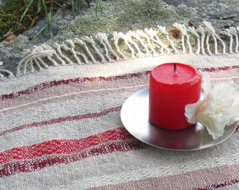 Etsy Pick! Positive Energy Red Altar Cloth Table Mat, Handmade Artisan Woven Spiritual Meditation, Reiki Root Chakra, Fire Element Feng Shui