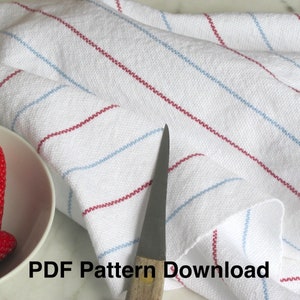 Kitchen Tea Towels Weaving Pattern Draft PDF, Easy Beginner Handweaving 4 H Harness Shaft Table or Floor Loom Digital Download Instructions