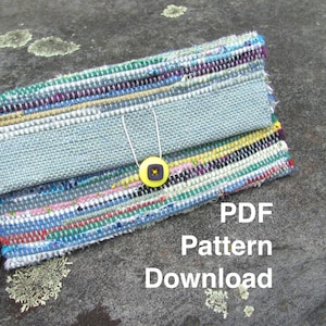 Weaving Pattern Draft PDF for Small Hand Woven Purse, Fabric Wallet, Phone Clutch Hand Bag, 4 Shaft Table or Floor Loom Handweaving Tutorial