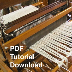 Table or Floor Loom Weaving Instructions, Easy Beginner How To Set Up Warp Threads Tutorial for Handweaving, 4H Harness Shaft Download PDF