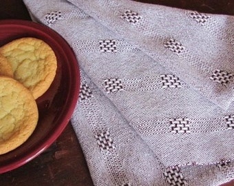 Artisan Hand Woven Kitchen Dish Towel, Chef Gourmet Cooking Baking Gift, Handmade in Burgundy Red for Rustic Modern French Farmhouse Decor