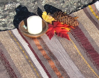 Sun & Earth Elements Small Altar Mat, Artisan Woven Prayer Table Cloth, Zen Meditation Spiritual Grounding Pagan Wiccan Shaman Sacred Decor