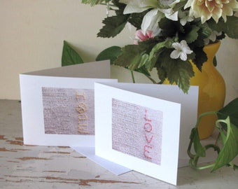 Love Hope Greeting Cards, Positive Affirmation Blank Inside Encouragement Handmade Digital Art Print Cards, Set of 2 PDF Downloadable Cards