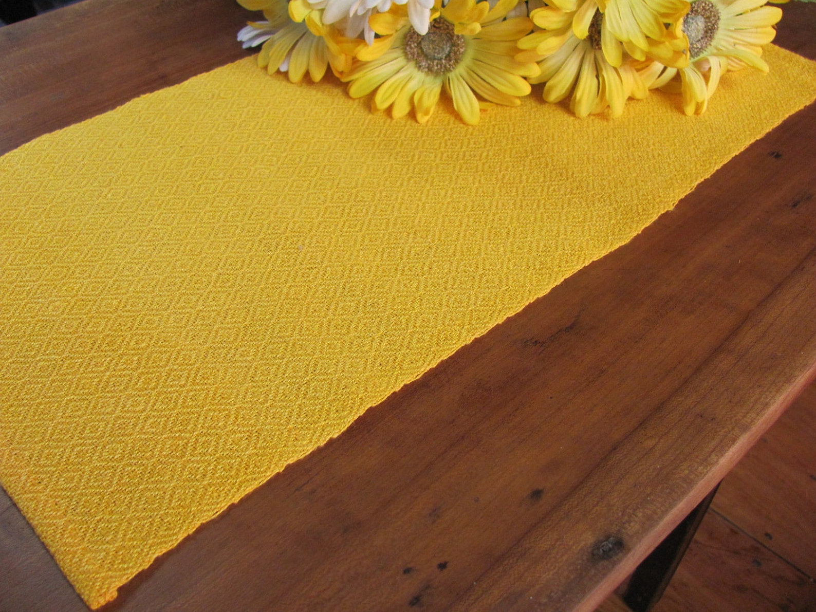 Bright Sunny Yellow Linen Table Runner Cloth Centerpiece | Etsy