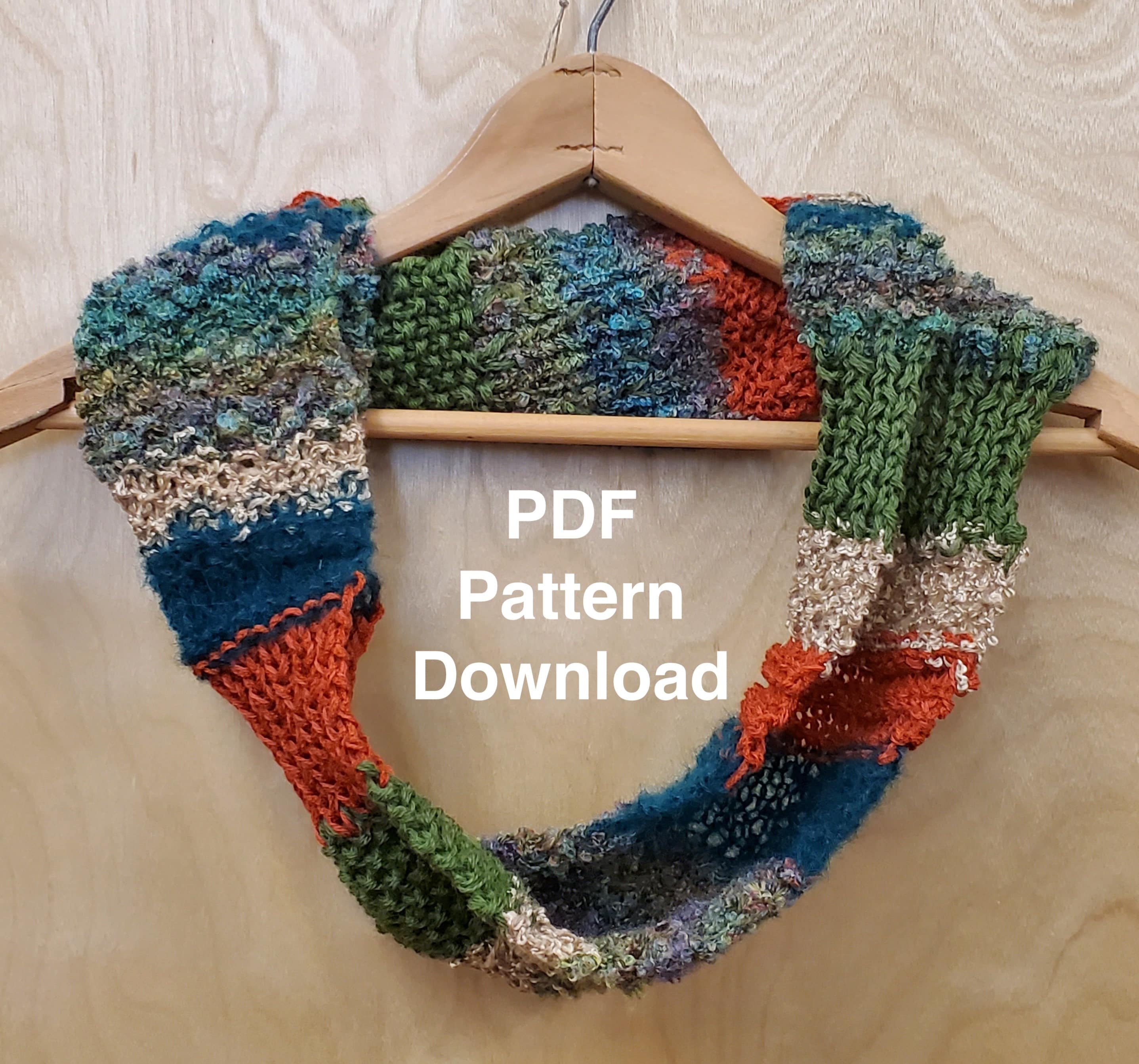 Loom Knit Scarf PATTERN. Painted Ripples Scarf PATTERN With Eyelets and  Ripples Along Edge. PDF is Available for Instant Download 