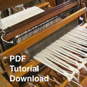 Table or Floor Loom Weaving Instructions, Easy How To Set Up Warp Threads Tutorial for Beginner Handweaving, 4H Harness Shaft Download PDF image 1