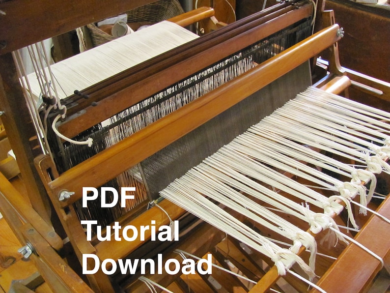 Table or Floor Loom Weaving Instructions, Easy How To Set Up Warp Threads Tutorial for Beginner Handweaving, 4H Harness Shaft Download PDF image 1