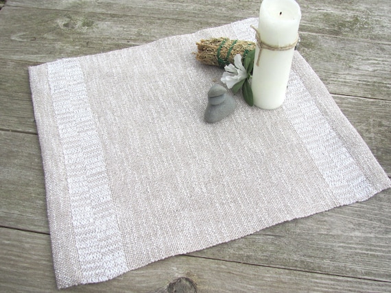 Element Border Woven Sage Cotton Table Runner Element Border Woven Sage Cotton Table Runner