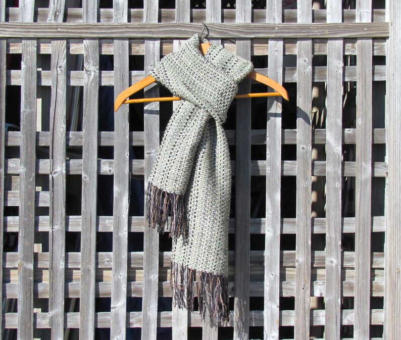Sage Green Black Scarf Etsy's Pick Mens Womens Artisan Etsy