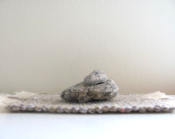 Meditation Altar Zen Mindfulness Yoga Gift for Serenity, Balance, Harmony, Peace, Natural Stacking Stone Cairn for Office Desk or Bookcase