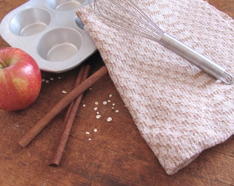 Etsy's Pick! Autumn Harvest Kitchen Dish Towel, Handmade Hand Woven Gourmet Chef Artisan Cooking Baking Gift, Made in USA