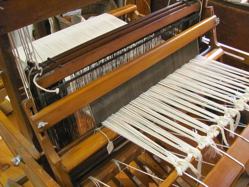 Table or Floor Loom Weaving Instructions, Easy How To Set Up Warp Threads Tutorial for Beginner Handweaving, 4H Harness Shaft Download PDF image 8