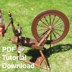 Handmade Linen Yarn Flax Hand Spinning Tutorial, Treadle Wheel Beginner Handspinning Instructions, Learn to Spin Yarn Digital Download PDF