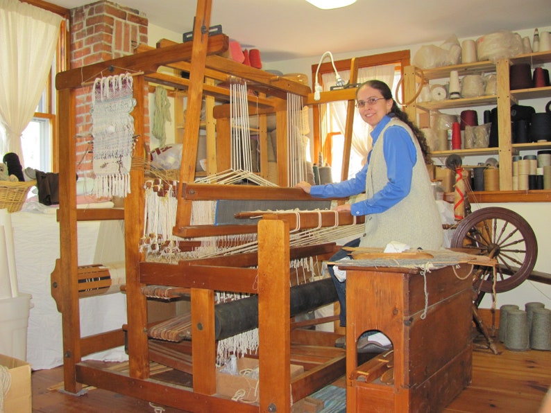 Table or Floor Loom Weaving Instructions, Easy How To Set Up Warp Threads Tutorial for Beginner Handweaving, 4H Harness Shaft Download PDF image 6