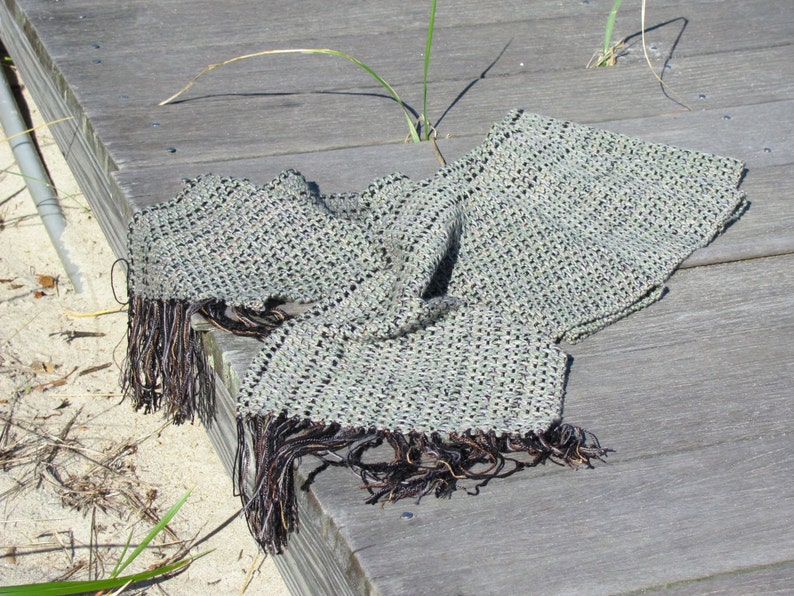 Sage Green Black Scarf Etsy's Pick Mens Womens Artisan Etsy