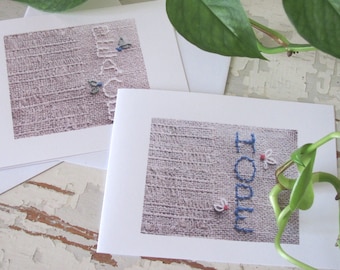 Tarjetas de Paz y Esperanza hechas a mano para ánimo positivo, amistad y celebración. Descarga digital instantánea en PDF. Interior en blanco.