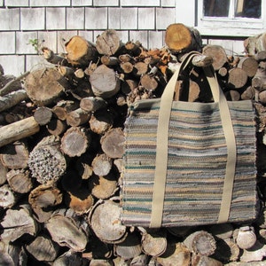 Etsy's Pick Firewood Log Bag, Handmade Woven Log Carrier, Mens Gift, Fireplace Tools, Firewood Tote, for Rustic Cabin Fire Pit, Wood Stove image 3