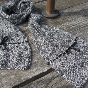 Knitted Scarf Pattern PDF, Knitting Digital Download, Easy Hand Knit Scarf, Hygge Urban Modern Country Rustic Cabin Winter Style Accessory image 10