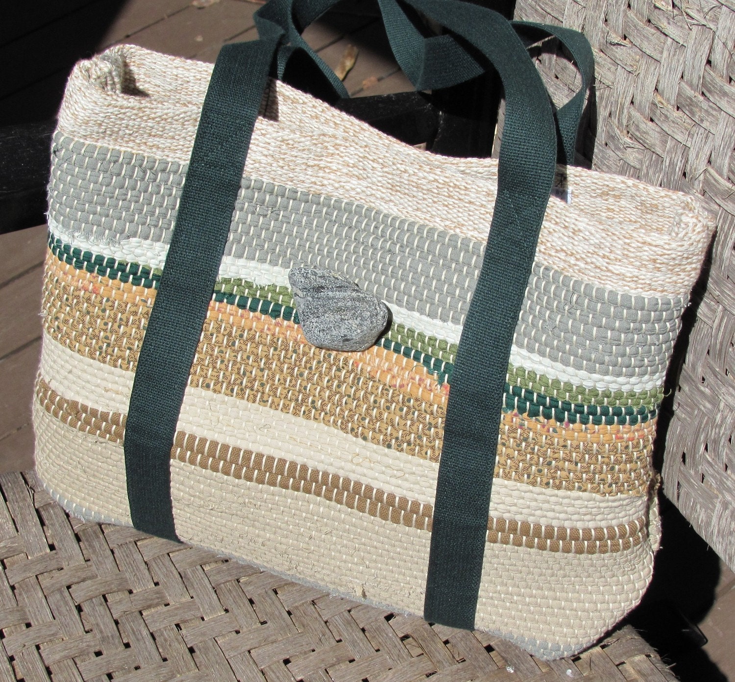 s Pick Handmade Artisan Hand Woven Bag, Cotton Fabric Tote