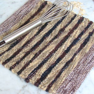 Wool Kitchen Pot Holder, Handmade BBQ Grill Stove Hot Mat, Foodie Cooking Baking Gifts, Eco Earth Friendly Hygge Modern Rustic Cabin Decor image 3